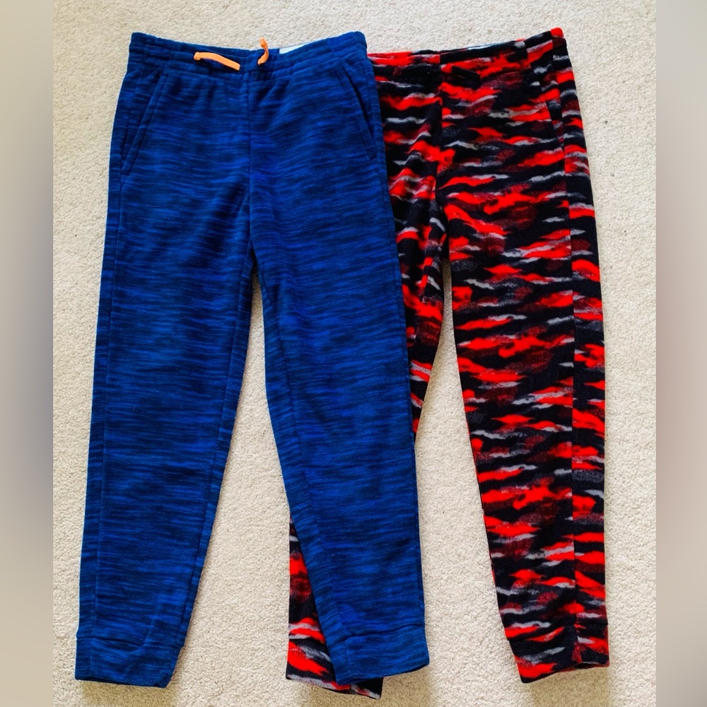 TEK GEAR BOYS’ SIZE M(10/12) FLEECE PANTS - SET OF 2